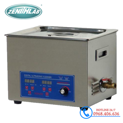Bể rửa siêu âm có điều chỉnh công suất 10 lít Zenith Lab ZPS-10AL