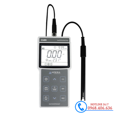 Máy đo độ dẫn/TDS/độ mặn/trở kháng cầm tay (quản lý dữ liệu GLP) Apera - Mỹ EC400S
