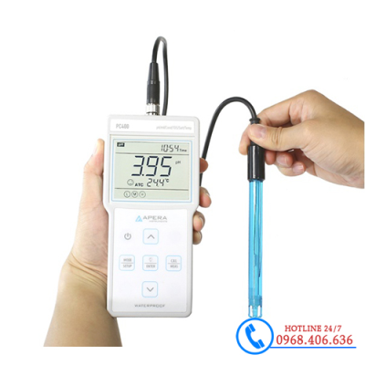 Máy đo pH/độ dẫn/TDS/mV/nhiệt độ cầm tay Apera - Mỹ pC400