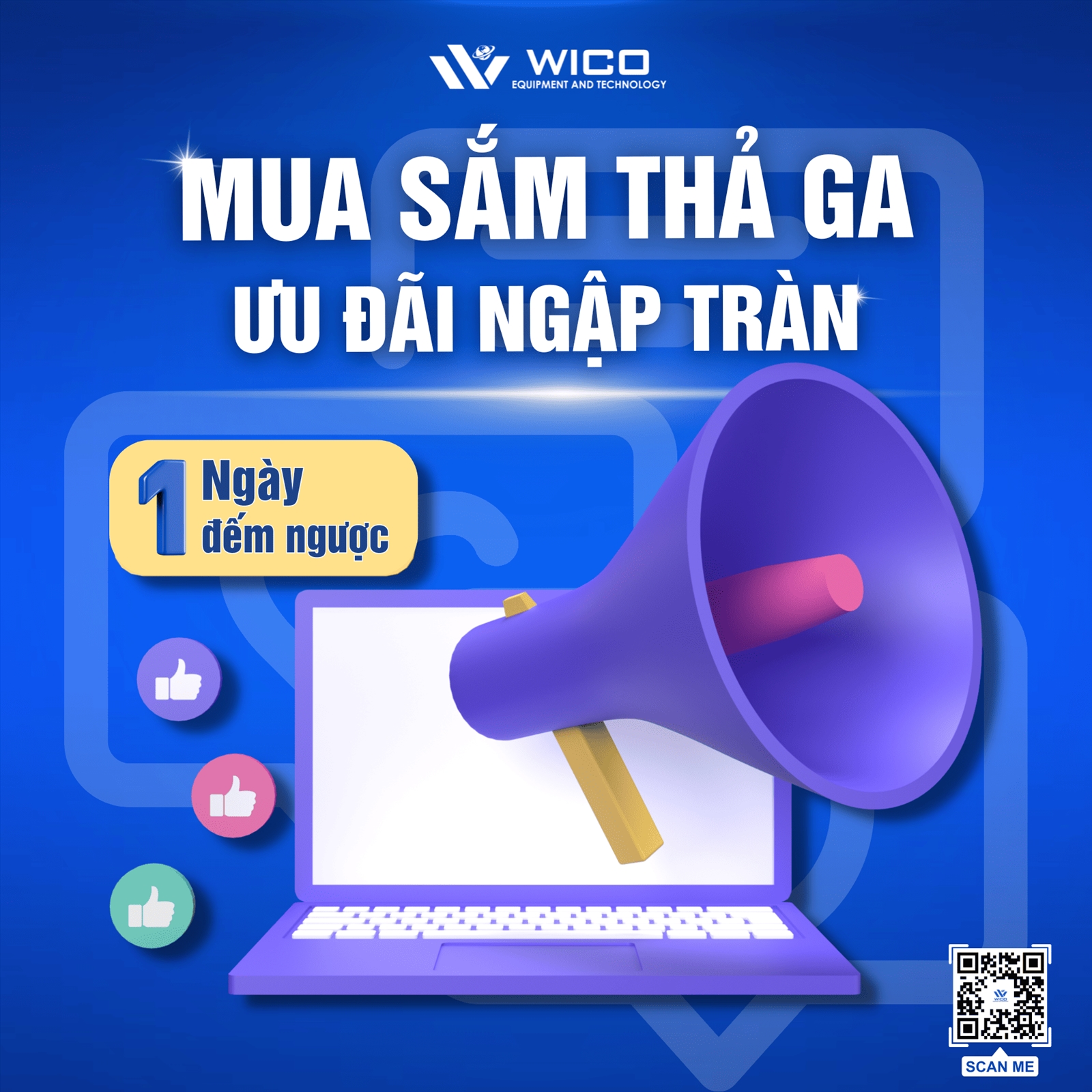 1 Ngày Đếm Ngược Tới SALE 11/11 - Wico Mua Sắm Thả Ga, Ưu Đãi Ngập Tràn!