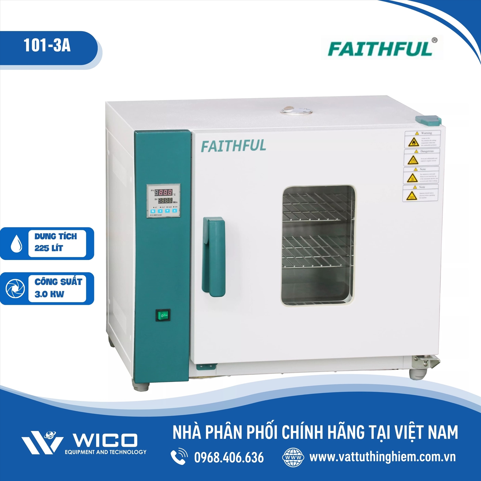 Tủ sấy Trung Quốc 225 lít 101-3A (Faithful)