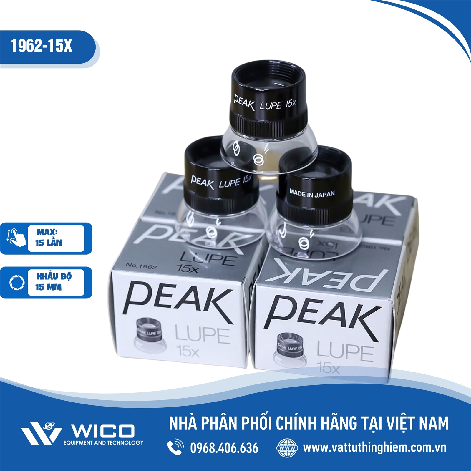 Kính lúp Peak cầm tay 1962-15X (phóng đại 15X)