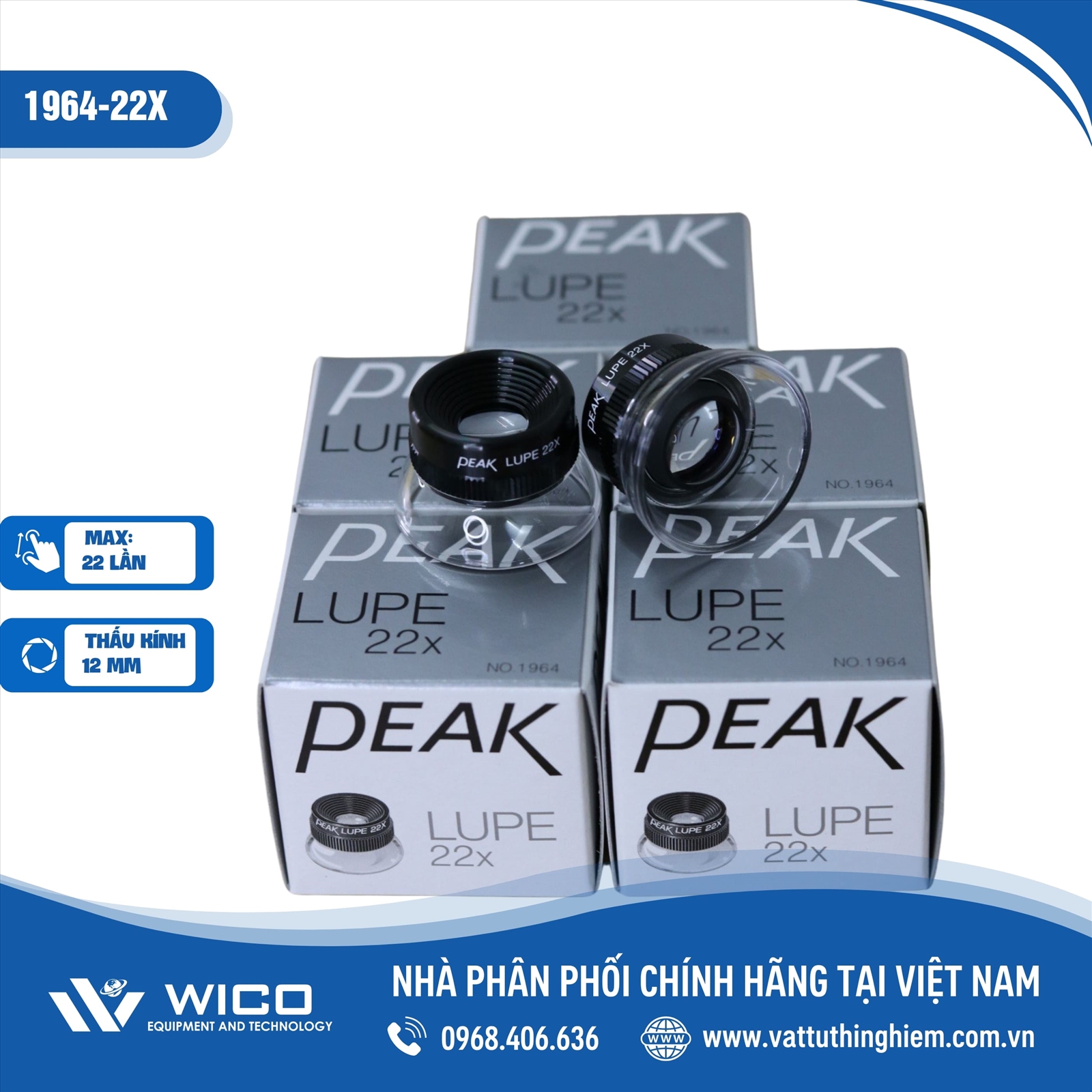 Kính lúp Peak cầm tay 1964-22X (phóng đại 22X)