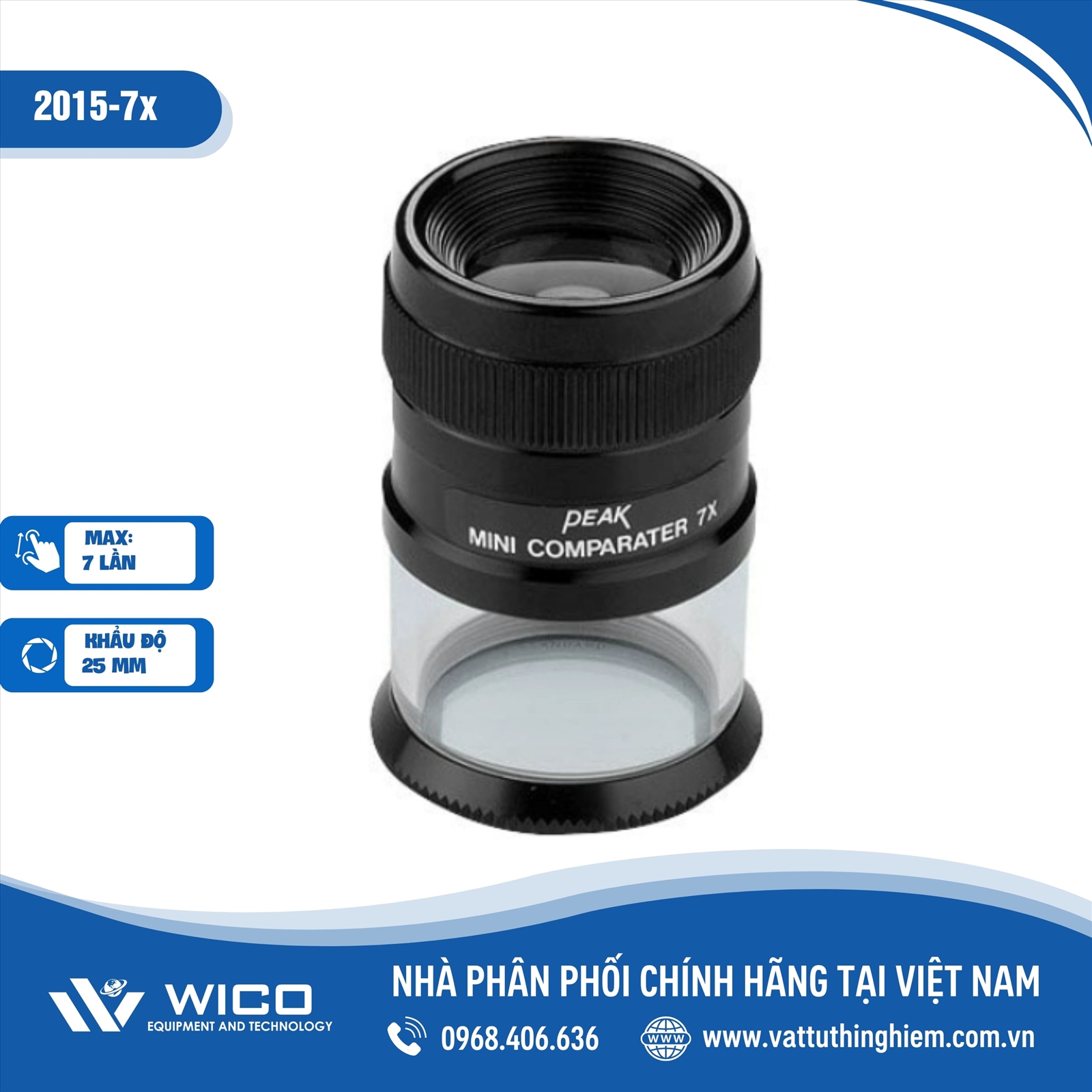 Kính lúp Peak cầm tay 2015 - 7X (phóng đại 7X, có vạch thước)