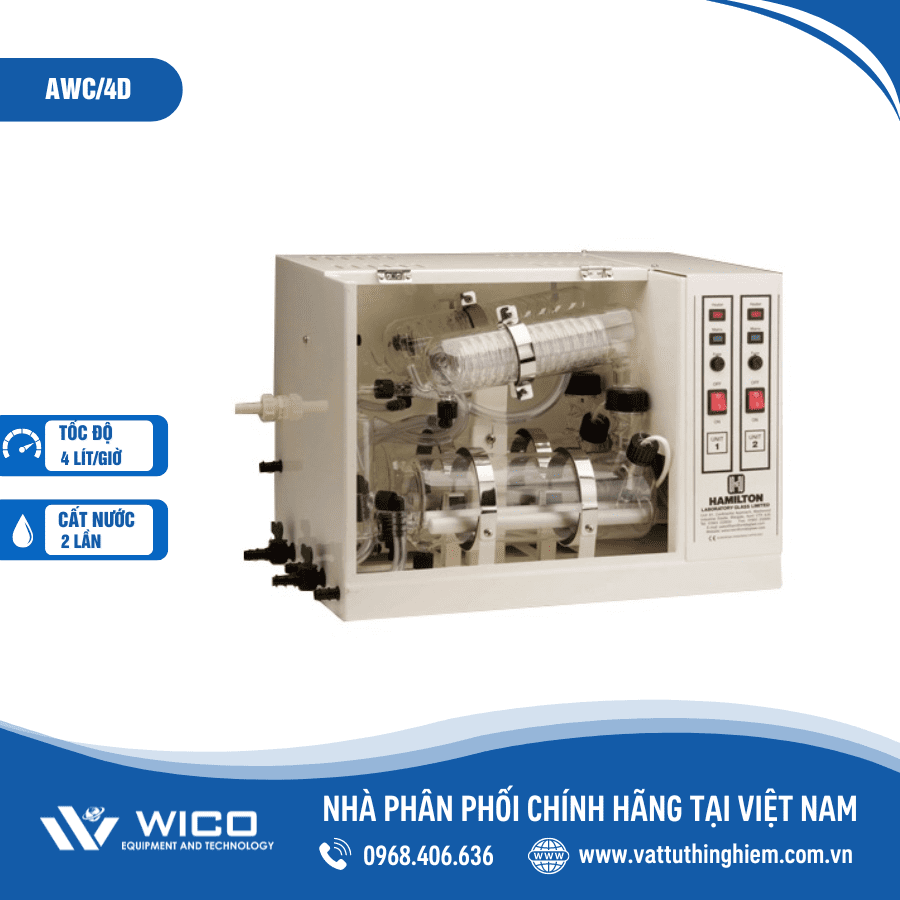 Máy cất nước 2 lần tự động Hamilton AWC/4D (4 lít/giờ)