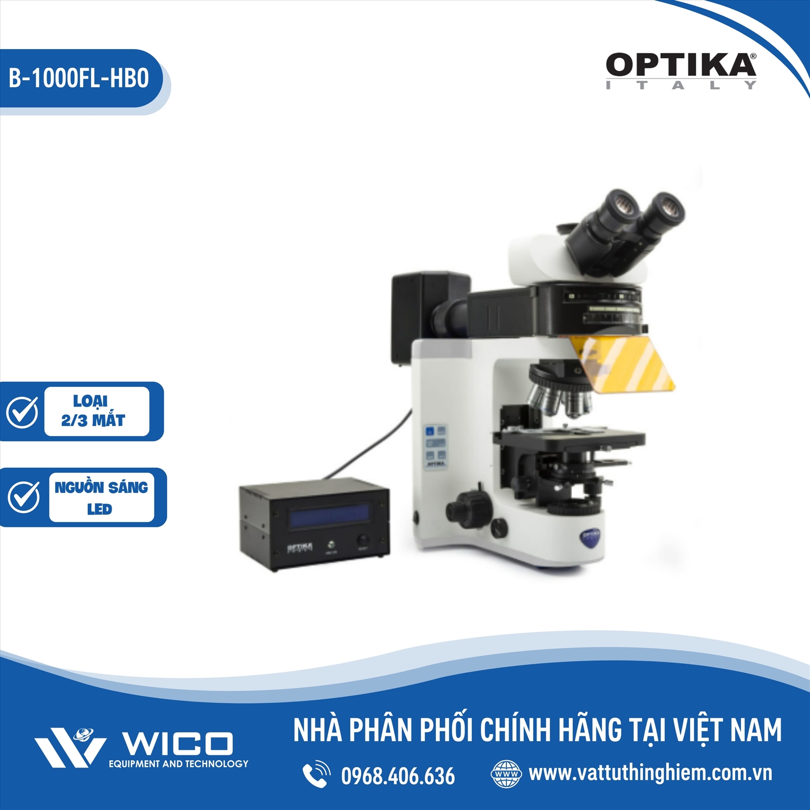 Kính Hiển Vi Phản Pha Optika B-1000FL-HBO