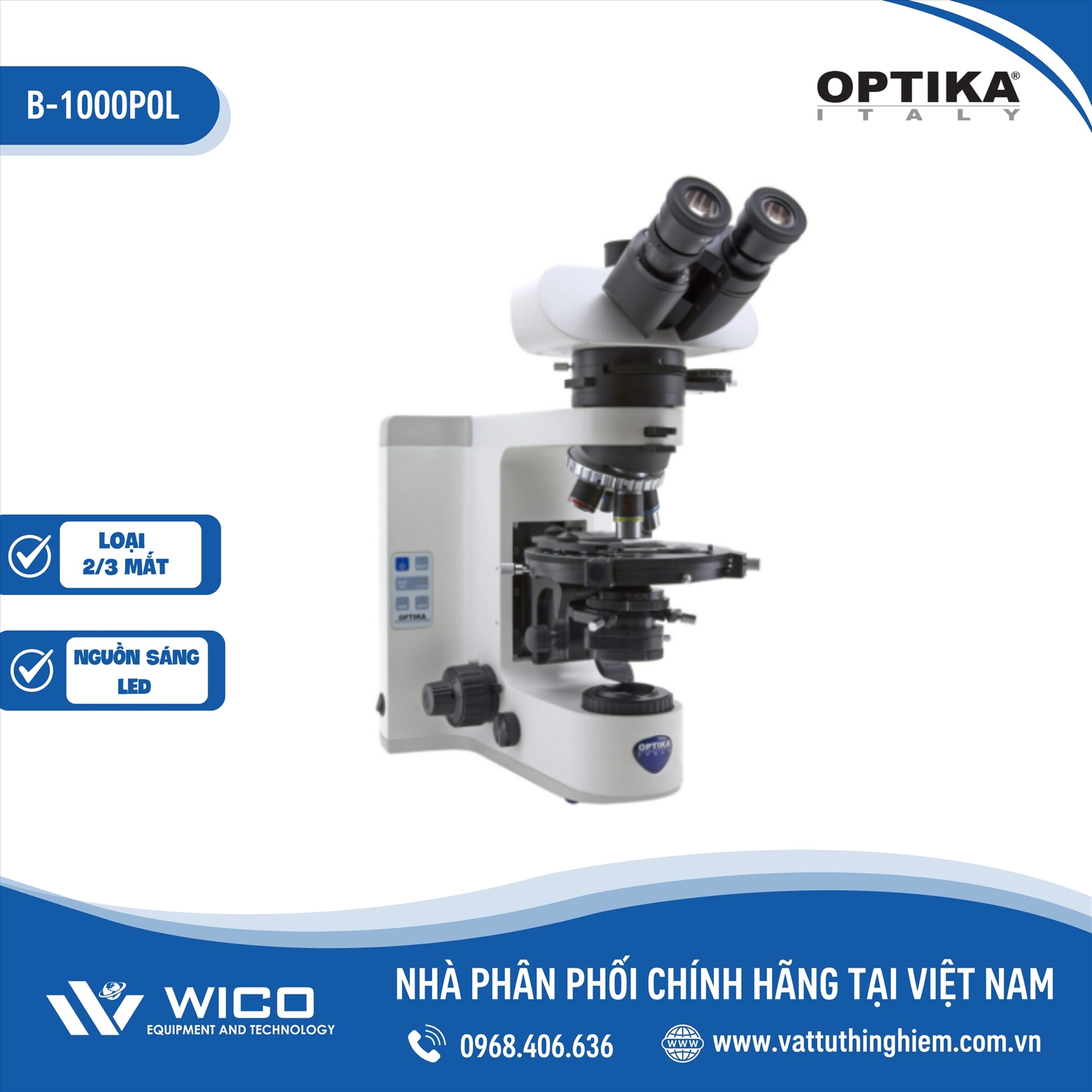 Kính Hiển Vi Phản Pha Optika B-1000POL
