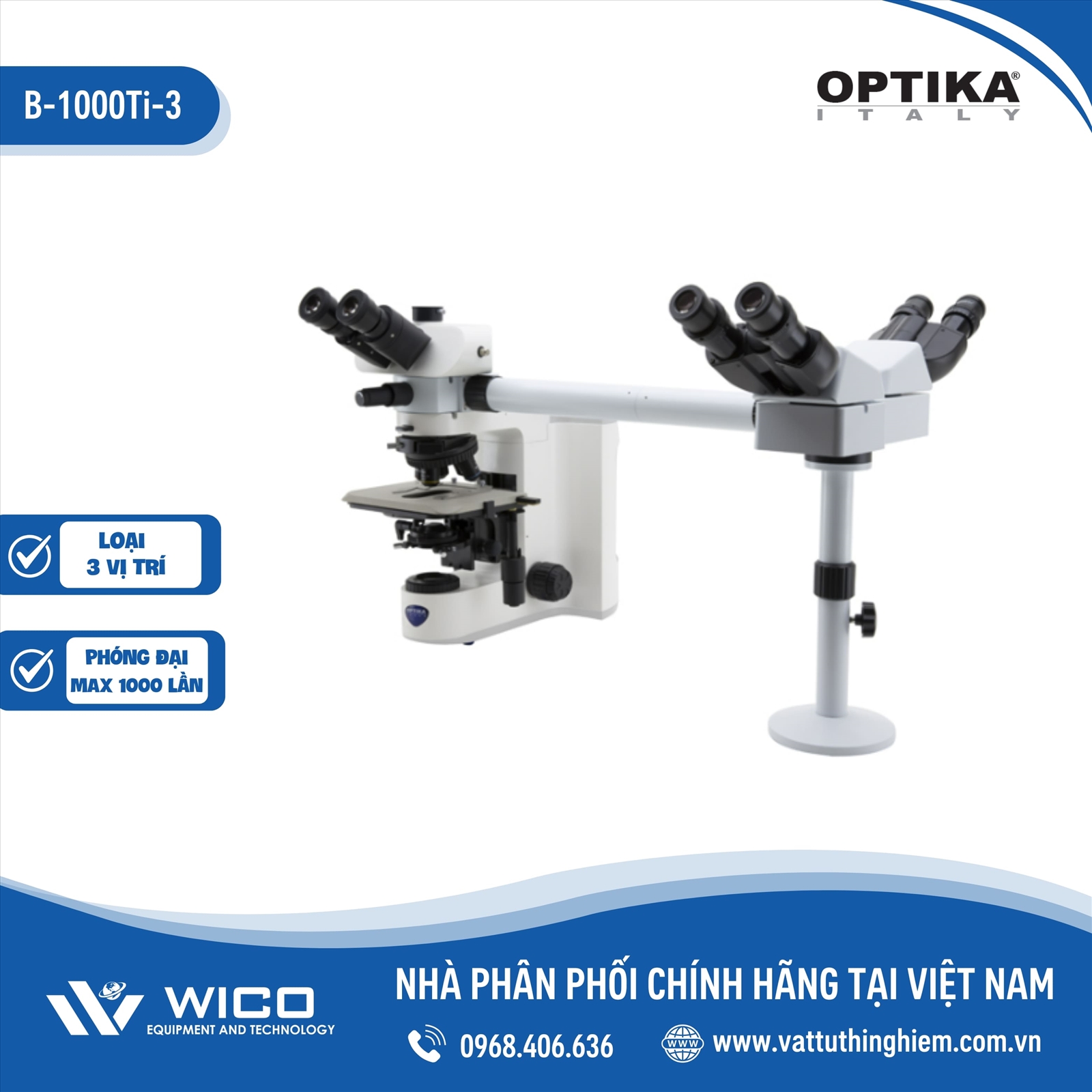 Kính Hiển Vi Phản Pha 3 Vị Trí B-1000Ti-3