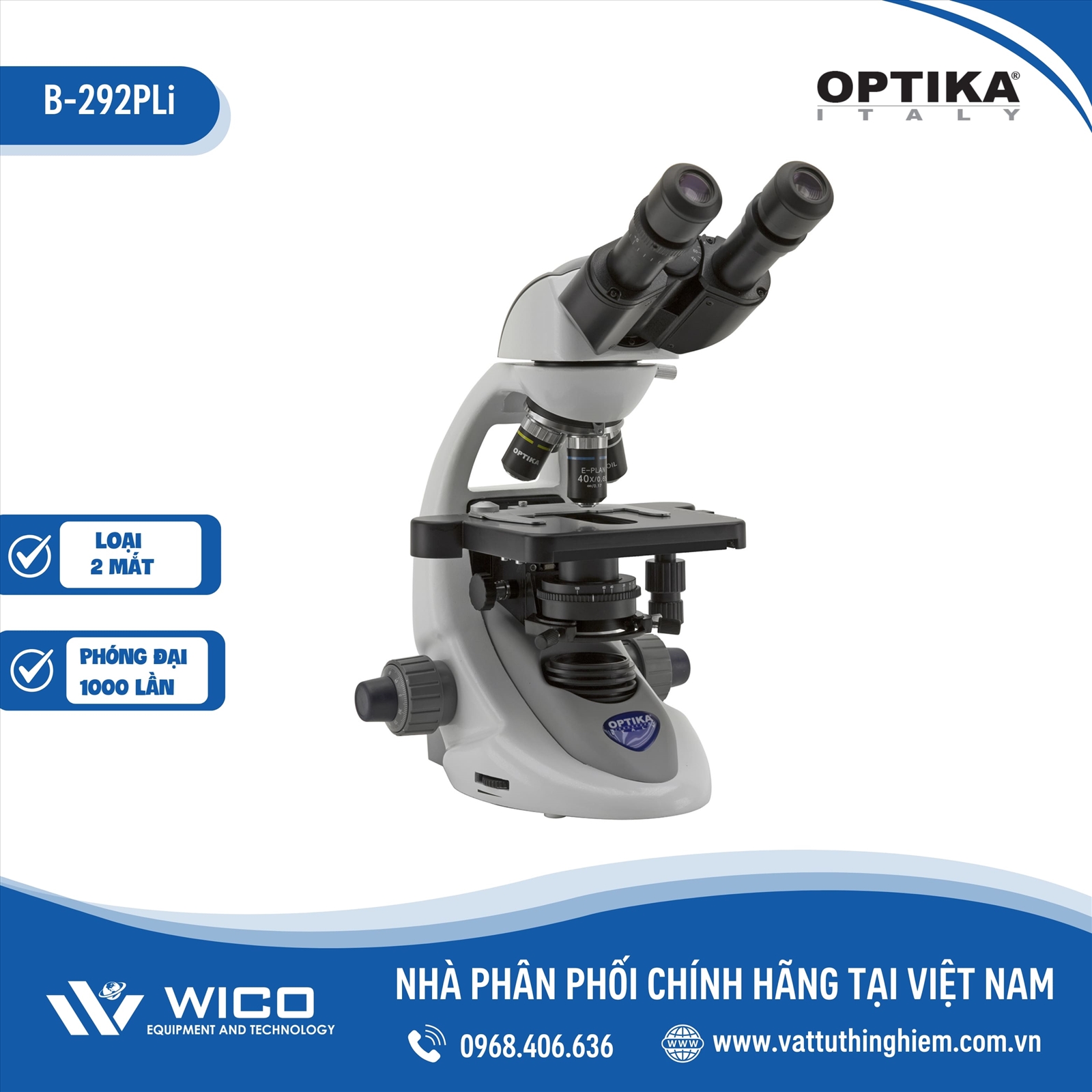 Kính Hiển Vi Sinh Học 2 Mắt B-292PLi