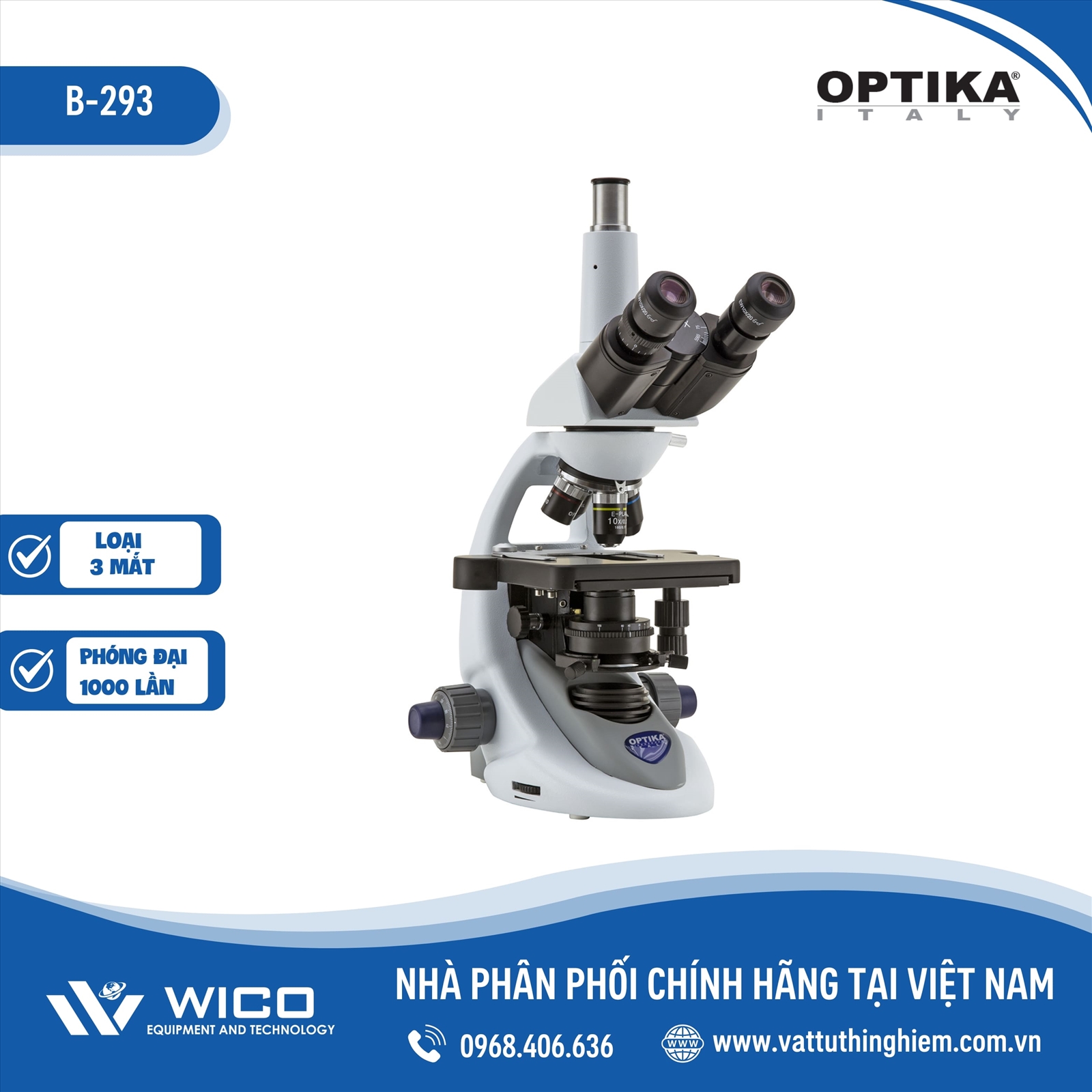 Kính Hiển Vi Sinh Học 3 Mắt B-293