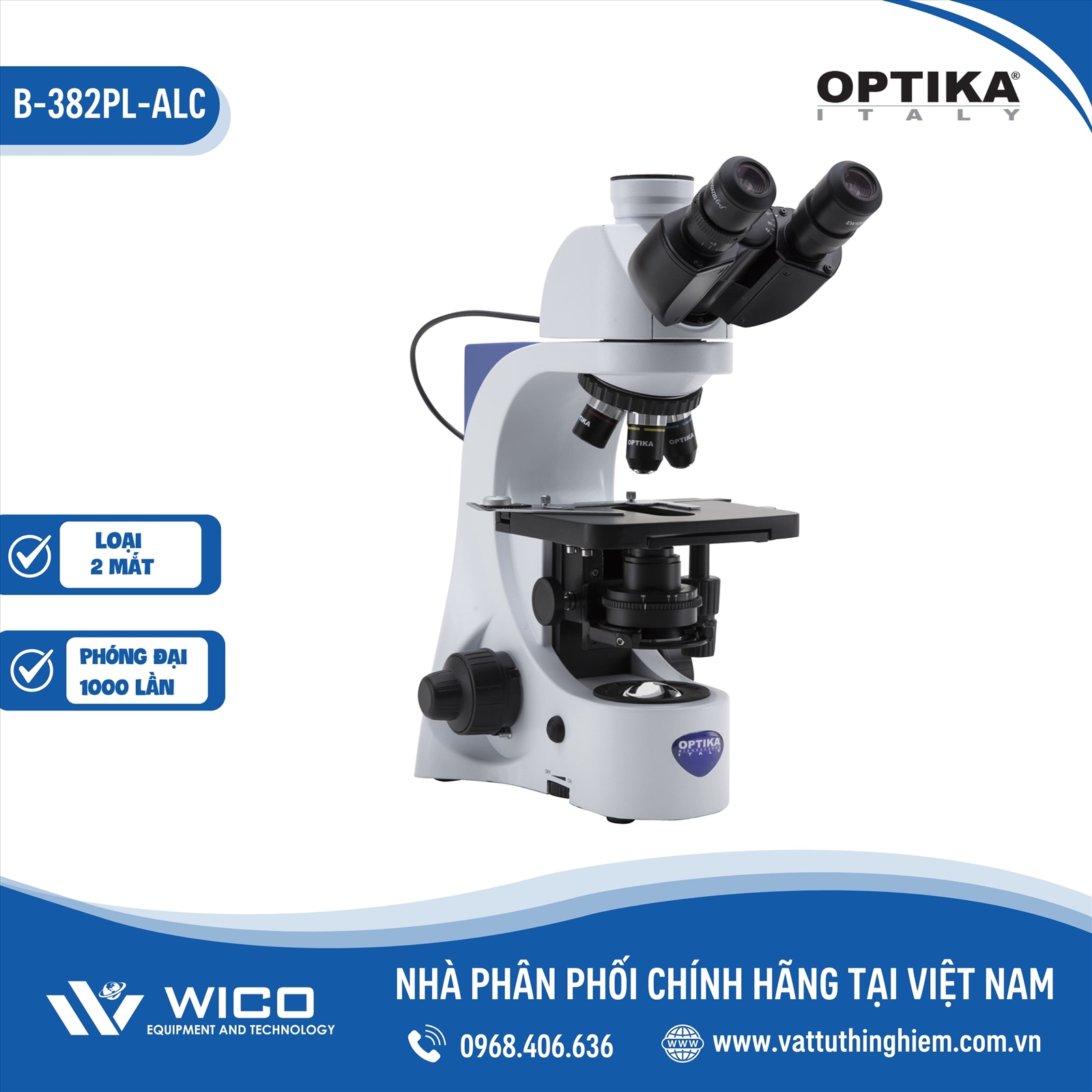 Kính Hiển Vi Sinh Học 2 Mắt B-382PL-ALC