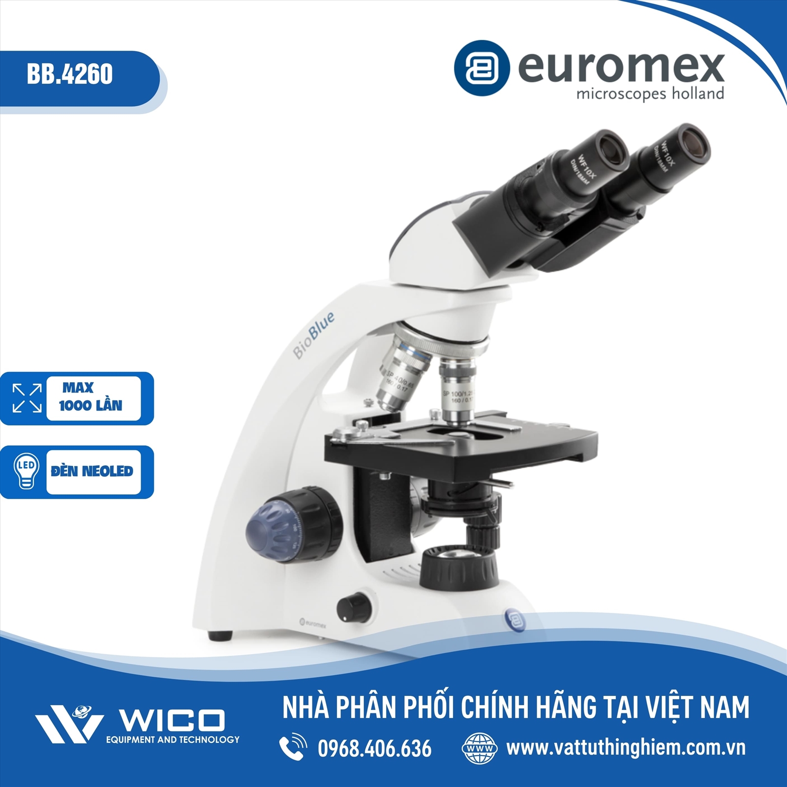 Kính hiển vi 2 mắt Euromex - Hà Lan BB.4260