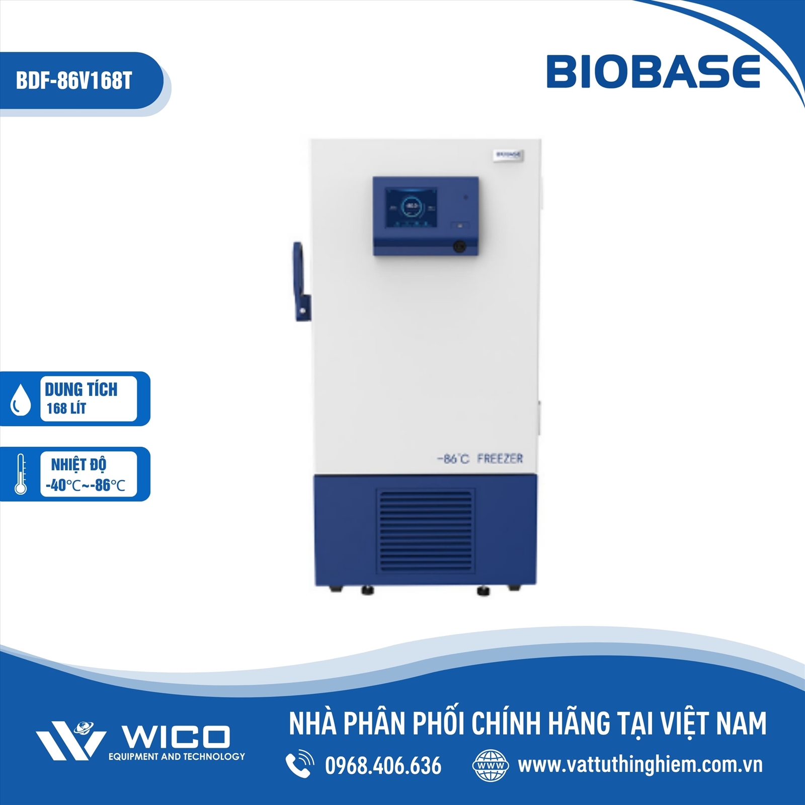 Tủ Lạnh Âm Sâu -86 Độ C Biobase BDF-86V168T