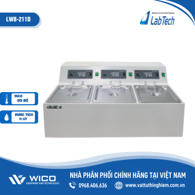 Bể điều nhiệt 2 buồng Labtech - Hàn Quốc LWB-211D (11 lít x 2)