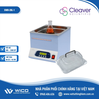 Bể điều nhiệt 20 lít có khuấy từ 1 vị trí Cleaver Scientific SWB-20L-1