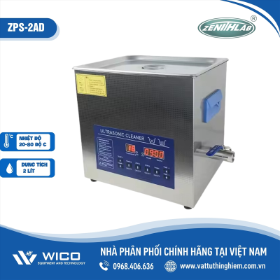 Bể rửa siêu âm 2 tần số 2 lít Zenith Lab ZPS-2AD