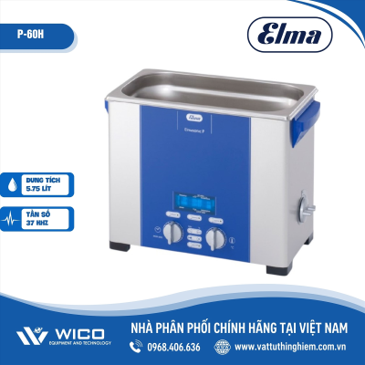 Bể rửa siêu âm 2 tần số Elma P60H