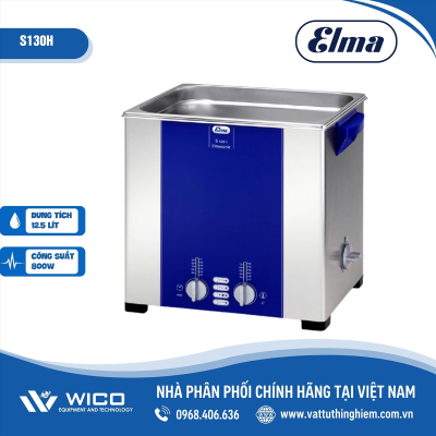 Bể rửa siêu âm có gia nhiệt 13 lít Elma S130H