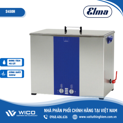 Bể rửa siêu âm có gia nhiệt 45 lít Elma S450H