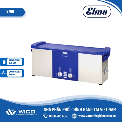 Bể rửa siêu âm có gia nhiệt 7 lít Elma S70H