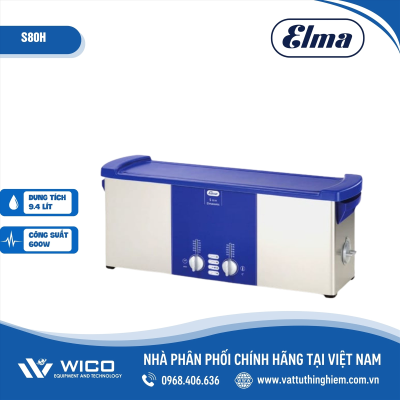 Bể rửa siêu âm có gia nhiệt 9.4 lít Elma S80H