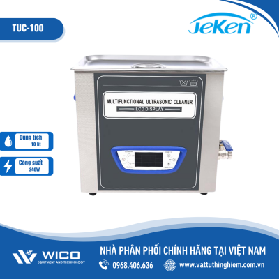 Bể rửa siêu âm đa năng màn hình LCD Jeken TUC-100 (10 lít)