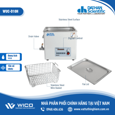 Bể rửa siêu âm hiện số 10 lít Daihan WUC-D10H