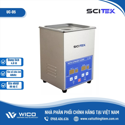 Bể Rửa Siêu Âm Scitek UC-D5 | 4.8 Lít