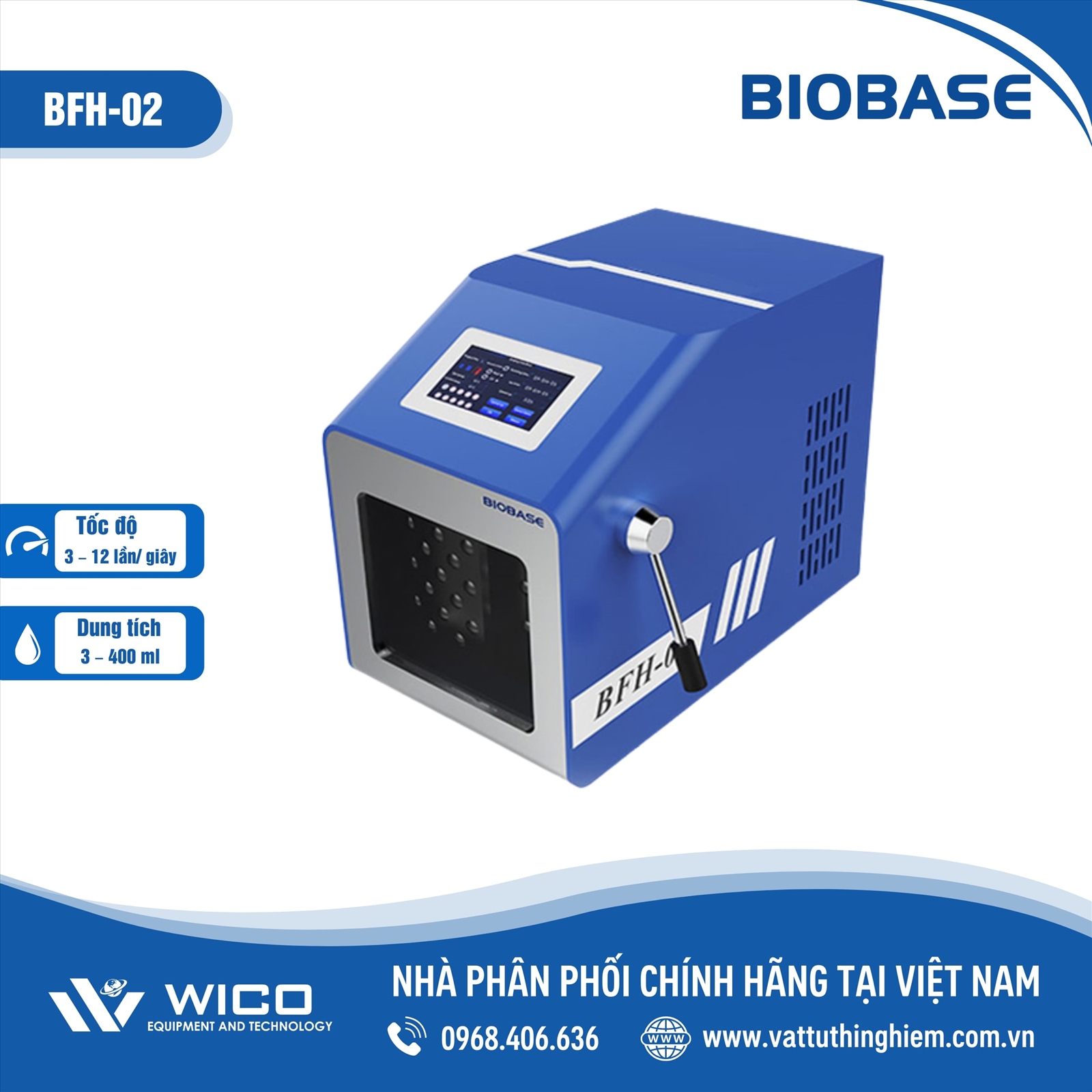 Máy dập mẫu vi sinh có nhiệt độ Biobase BFH-02