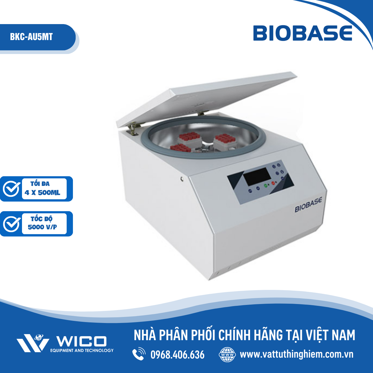 Máy Ly Tâm BKC-AU5MT Biobase Trung Quốc