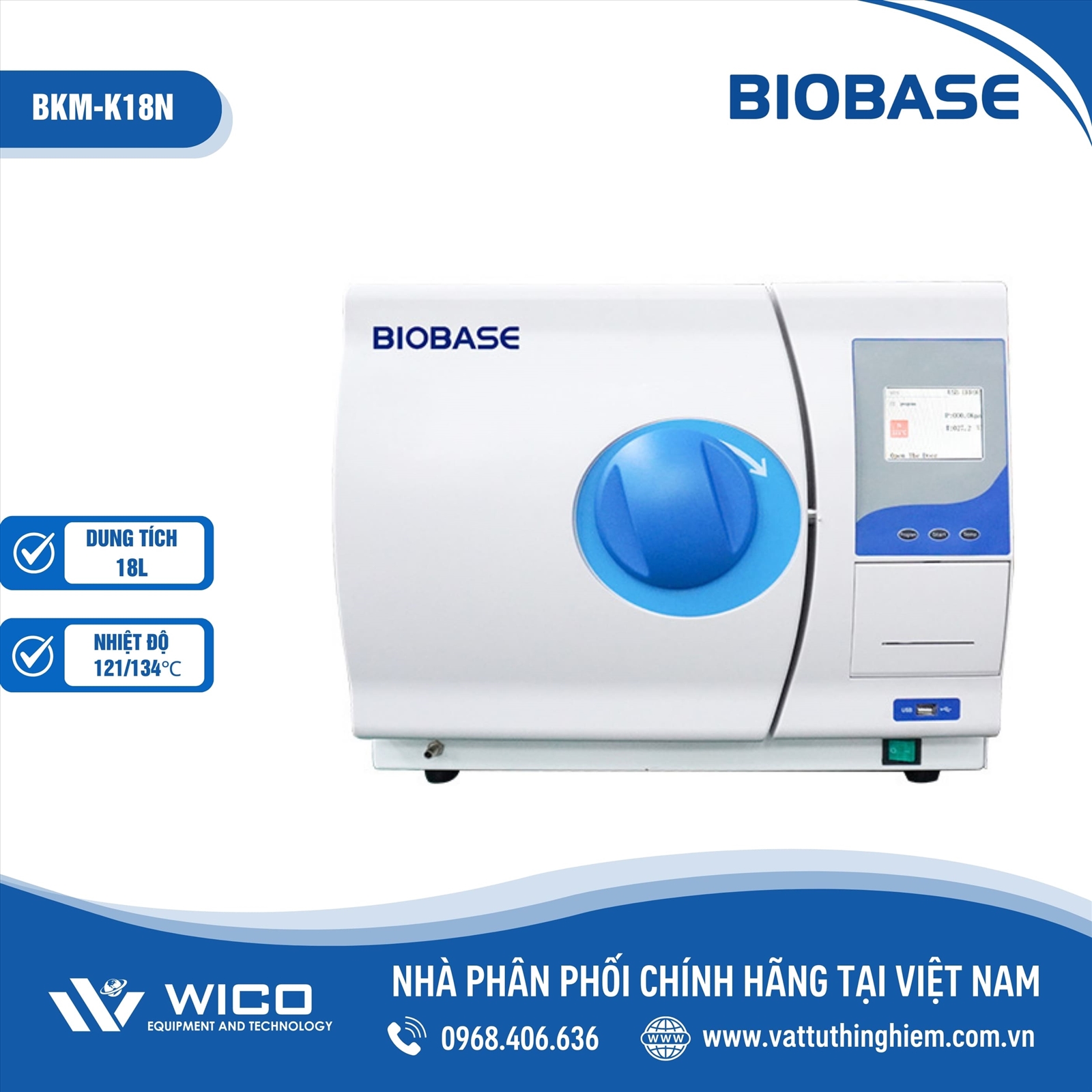 Nồi Hấp Tiệt Trùng Class N Biobase BKM-K18N