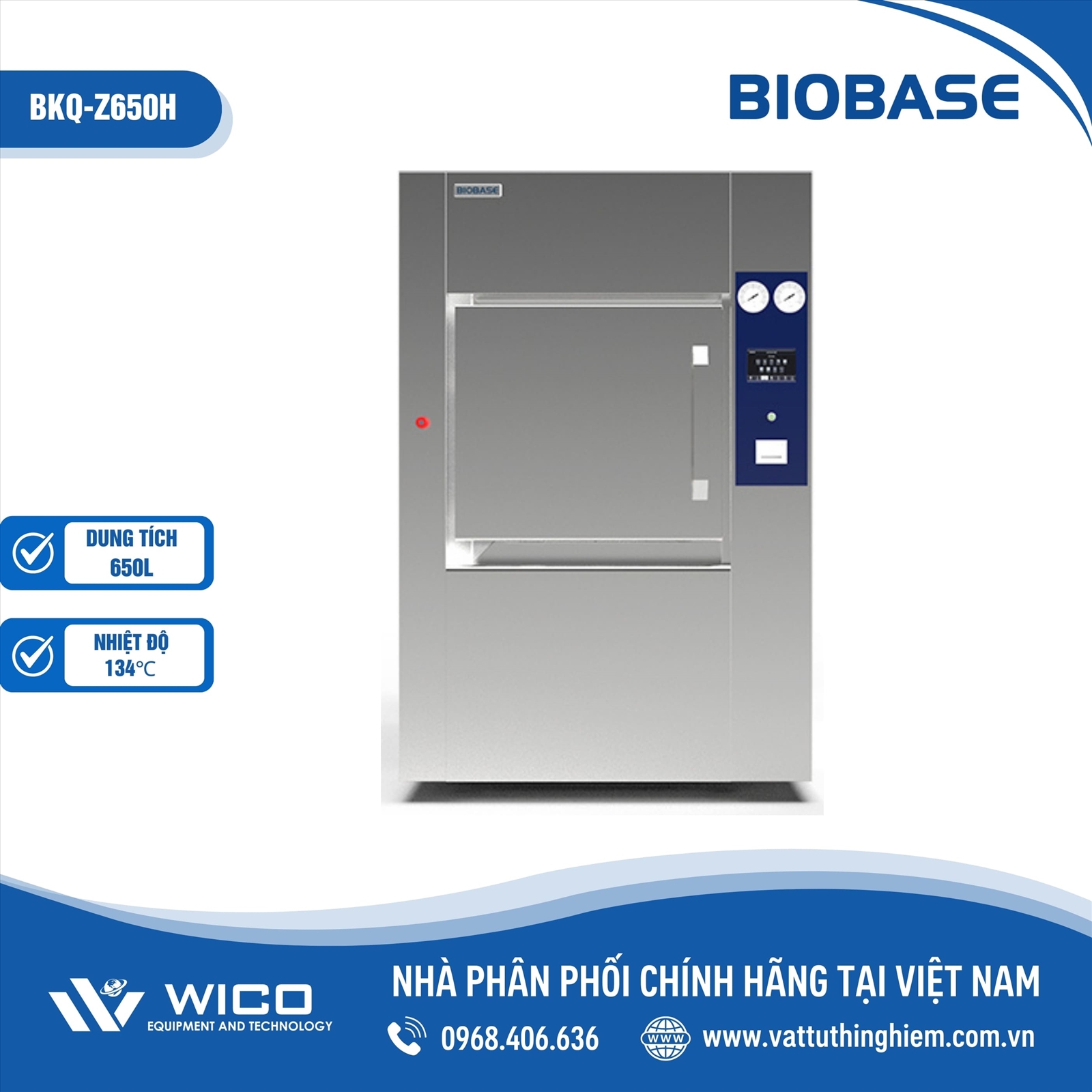 Nồi Hấp Tiệt Trùng Sấy Chân Không Biobase BKQ-Z650H