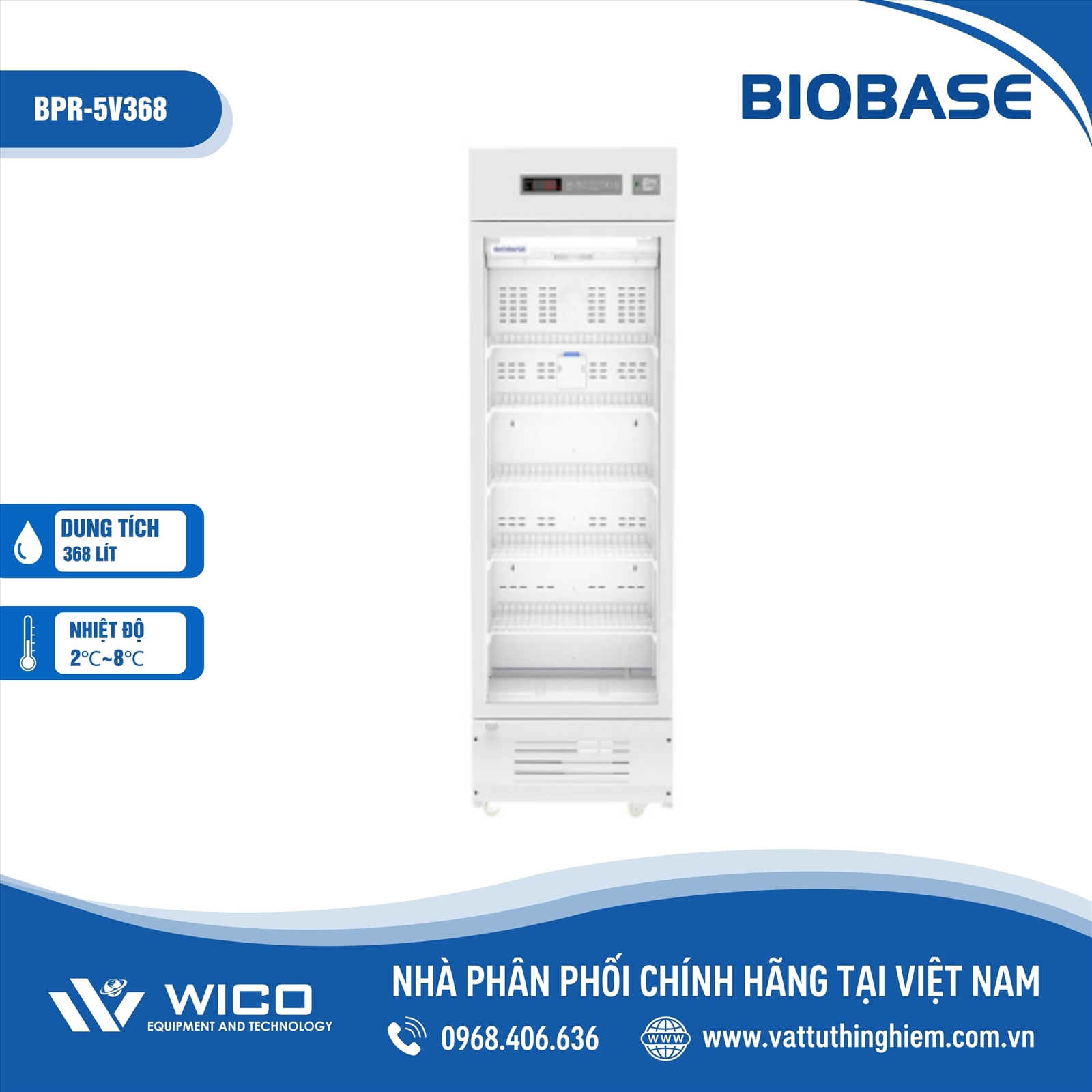 Tủ Bảo Quản Dược Phẩm - Vắc Xin Biobase BPR-5V368