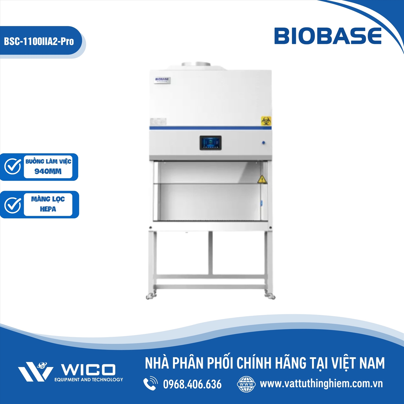 TỦ AN TOÀN SINH HỌC CẤP II BIOBASE BSC-1100IIA2-Pro