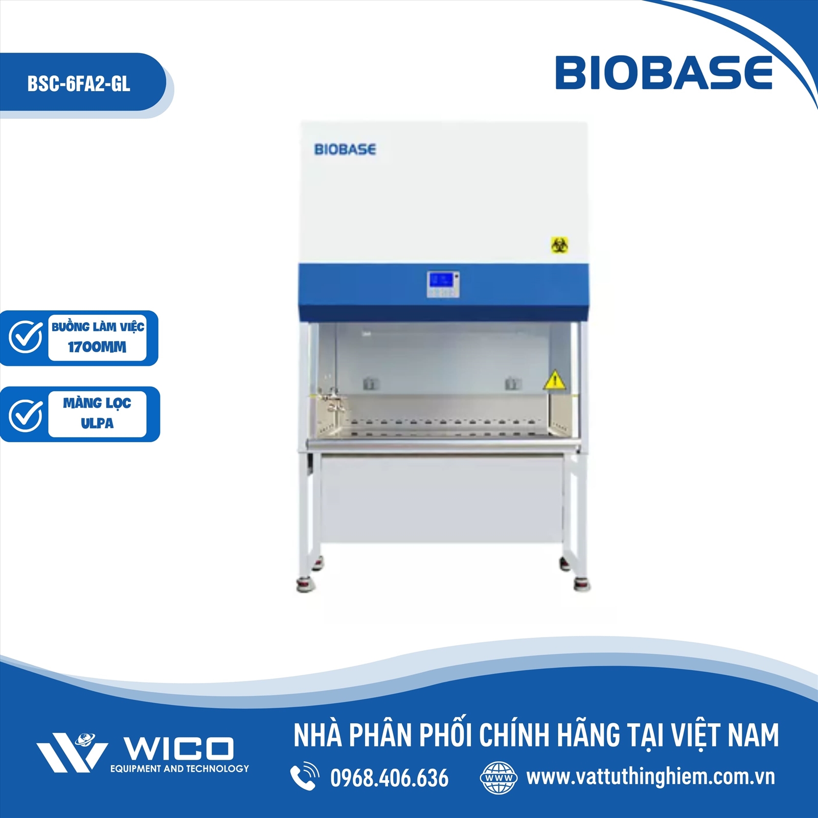 TỦ AN TOÀN SINH HỌC CẤP II BIOBASE BSC-6FA2-GL