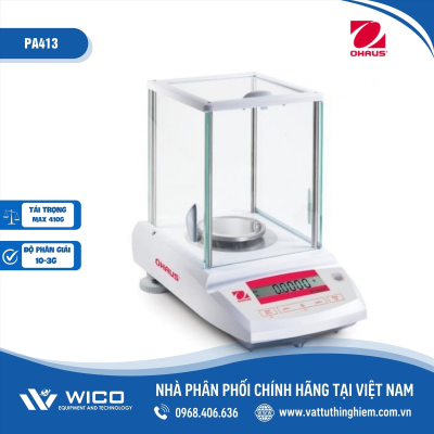 Cân phân tích 3 số 410g Ohaus PA413
