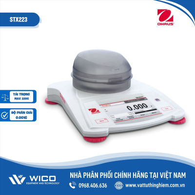 Cân phân tích 3 số STX223 (220g/0.001g) Ohaus