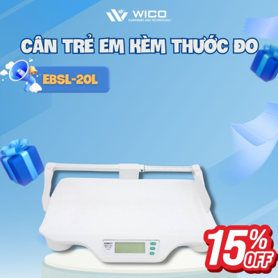 Cân Trẻ Em Điện Tử Kèm Thước Đo EBSL-20L
