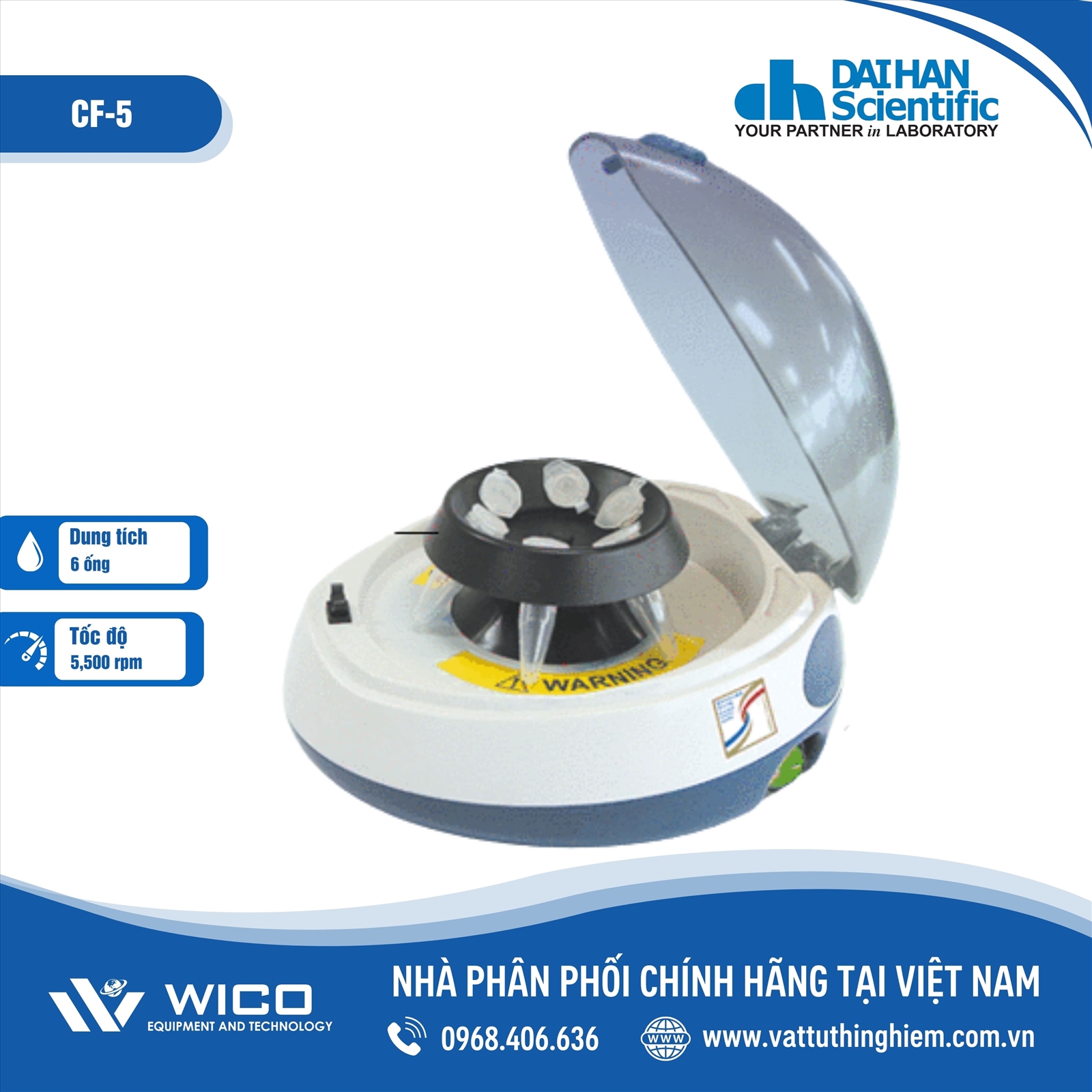 Máy ly tâm Mini Spindown Daihan CF-5