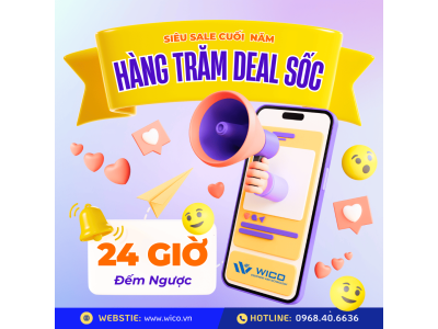 Chỉ Còn 24 Giờ Cuối Cùng Cho Siêu Sale 12-12 Cùng Wico!