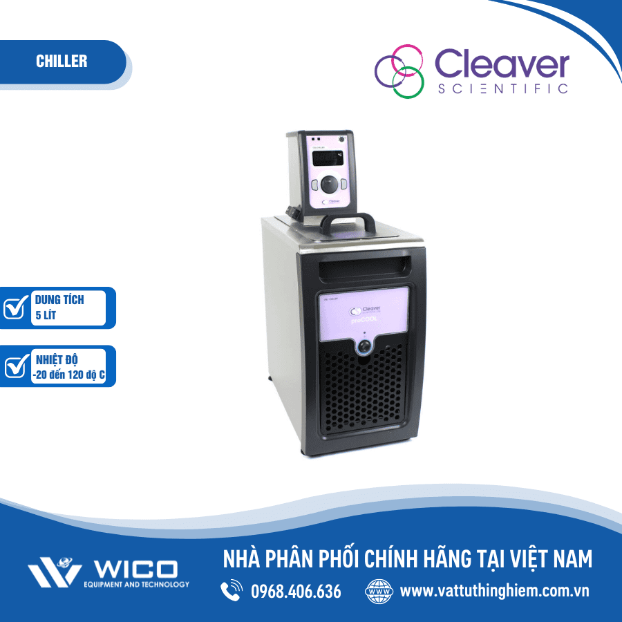 Bể điều nhiệt lạnh tuần hoàn -20 độ 5 lít Cleaver Scientific CHILLER