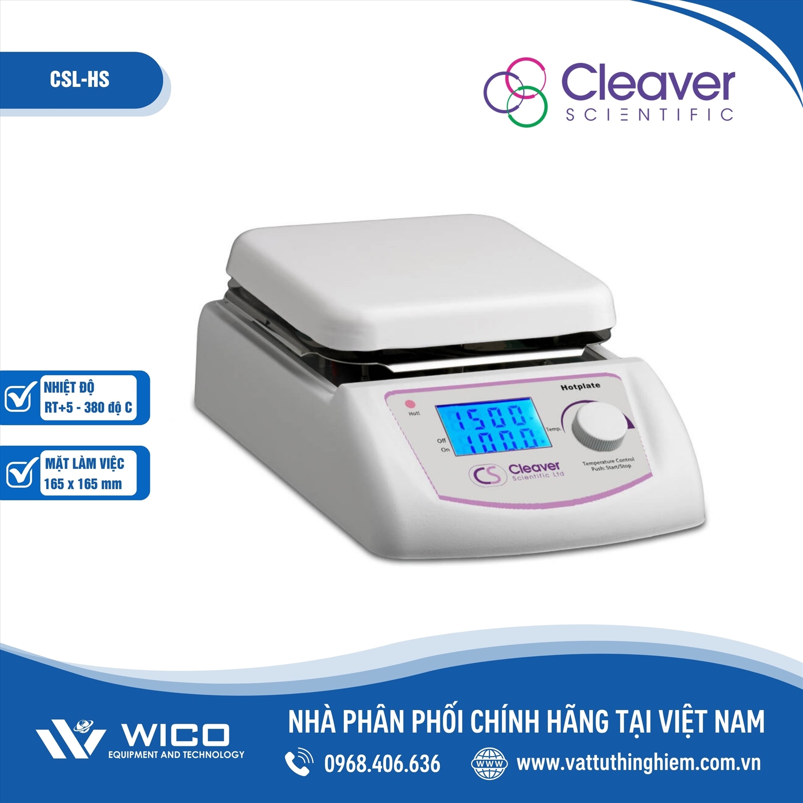 Máy khuấy từ gia nhiệt Cleaver Scientific CSL-HS