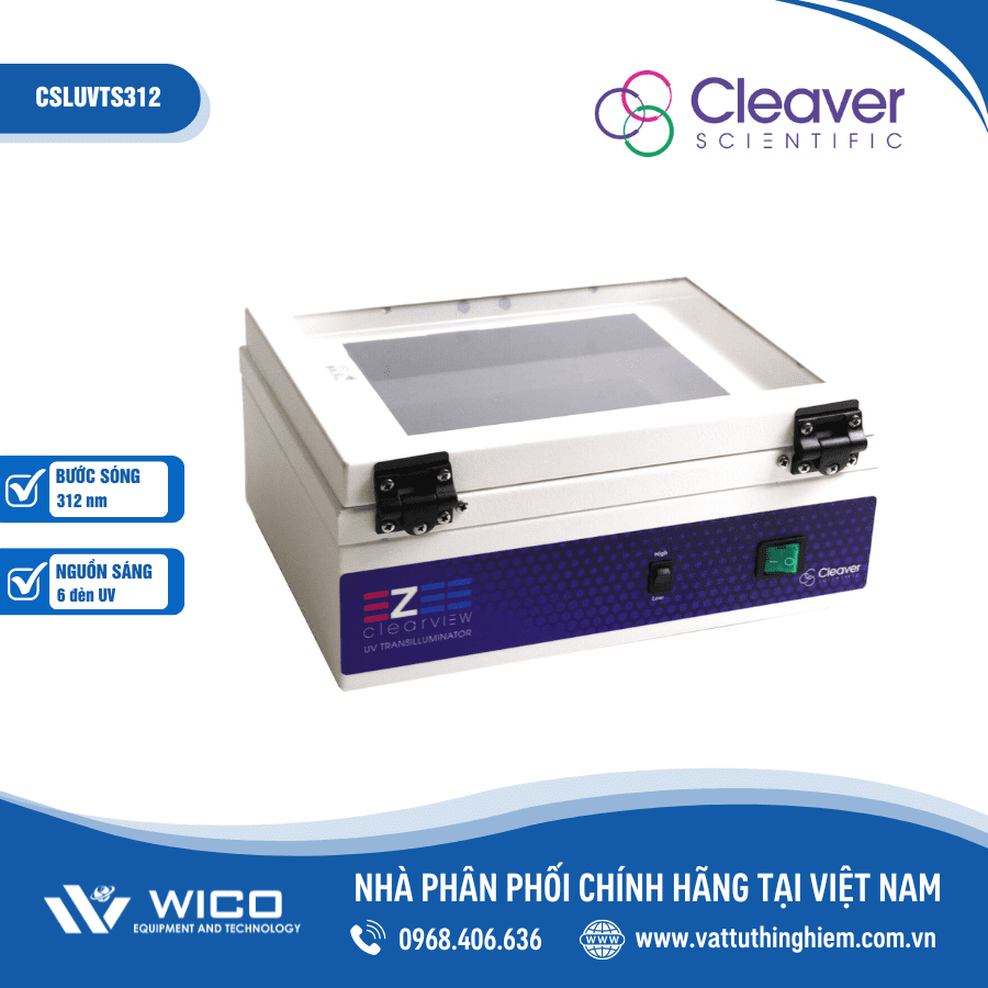 Bàn soi gel bước sóng kép 254 và 312nm Cleaver Scientific CSLUVTSDUO312