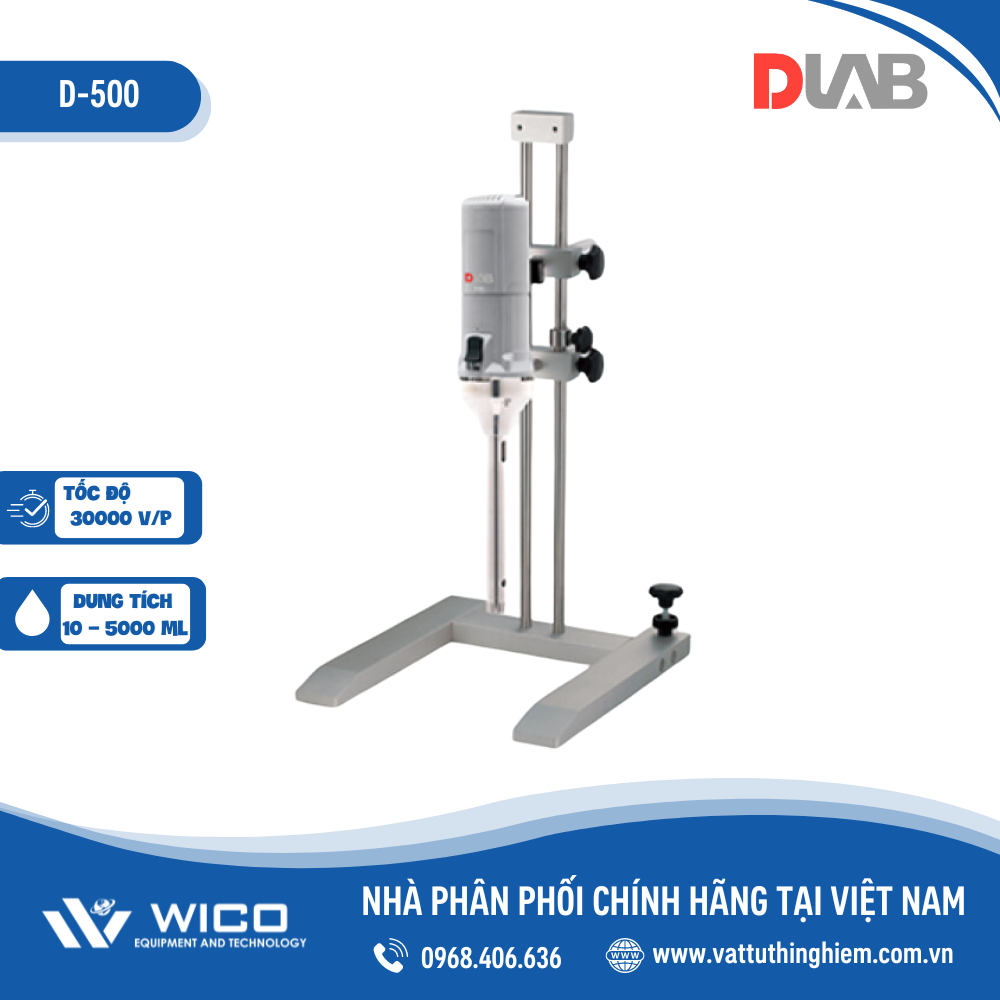 Máy đồng hóa 30000 vòng/phút, 5000ml Dlab - Mỹ D-500 (Package 1)