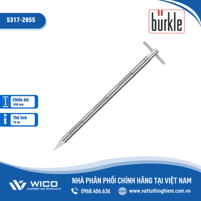 Dụng cụ lấy mẫu 3 ngăn chứa Buerkle - Đức, dài 55cm nhôm 5317-2055