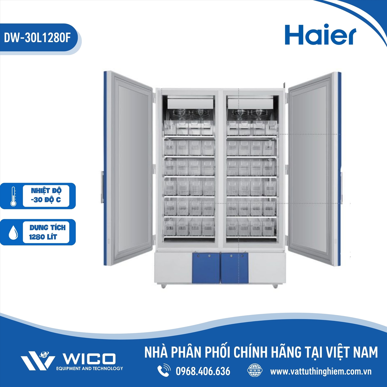 Tủ Lạnh Âm Sâu -30 độ C Haier Biomedical DW-30L1280F