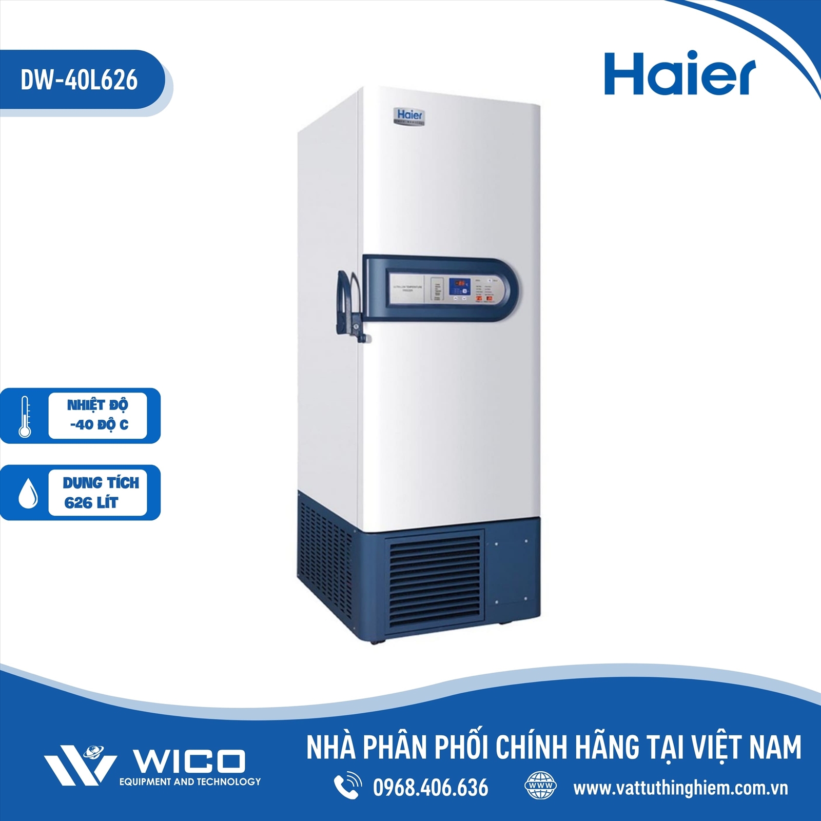 Tủ Lạnh Âm Sâu Haier -40 độ C DW-40L626 | 626 Lít