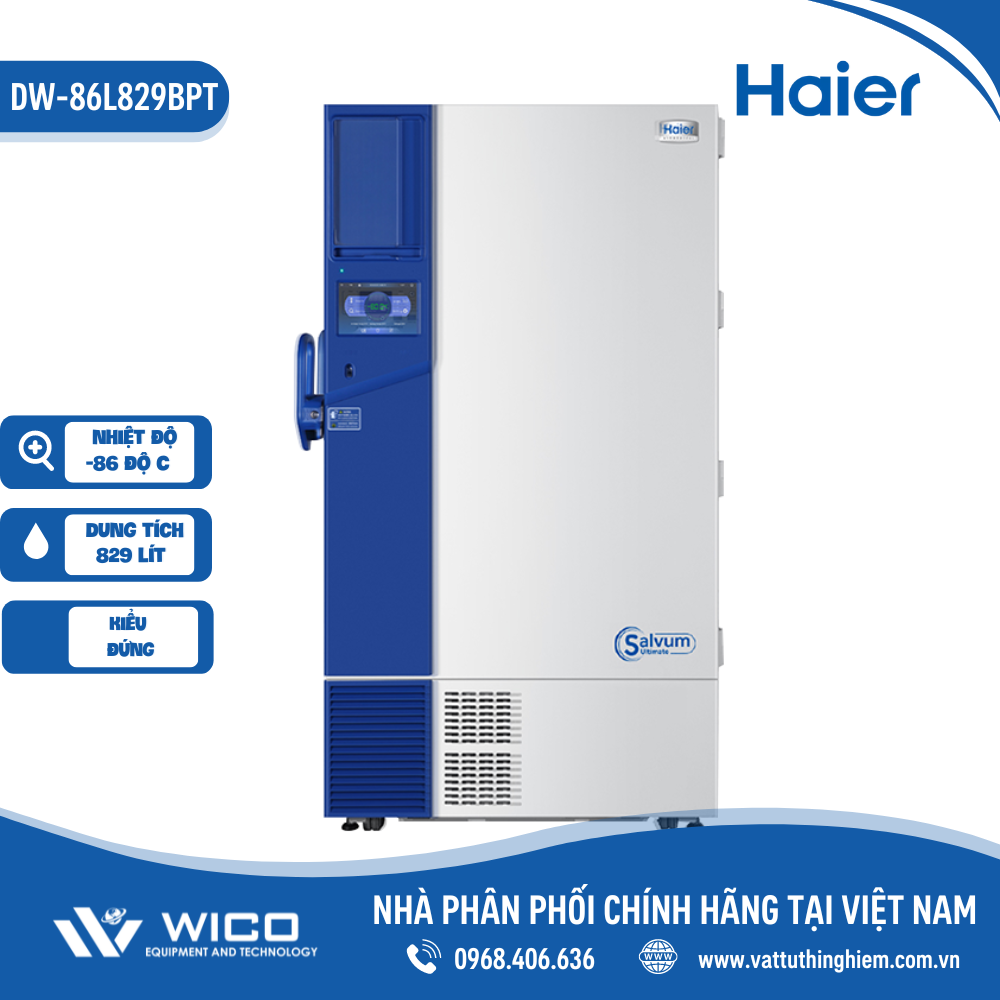 Tủ bảo quản âm sâu Haier™ âm 86 độ C DW-86L829BPT | Màn hình cảm ứng LCD