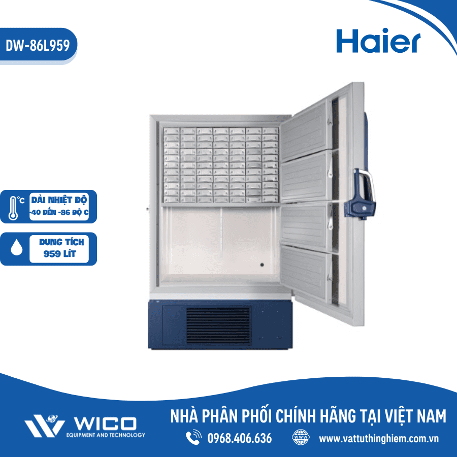 Tủ bảo quản âm sâu Haier âm 86 độ C DW-86L959 | 959 Lít