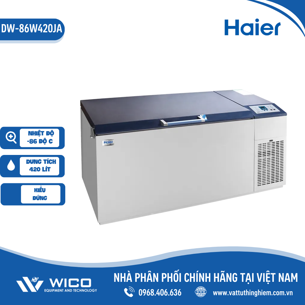 Tủ bảo quản âm sâu Haier -86 độ C, 420 lít DW-86W420JA